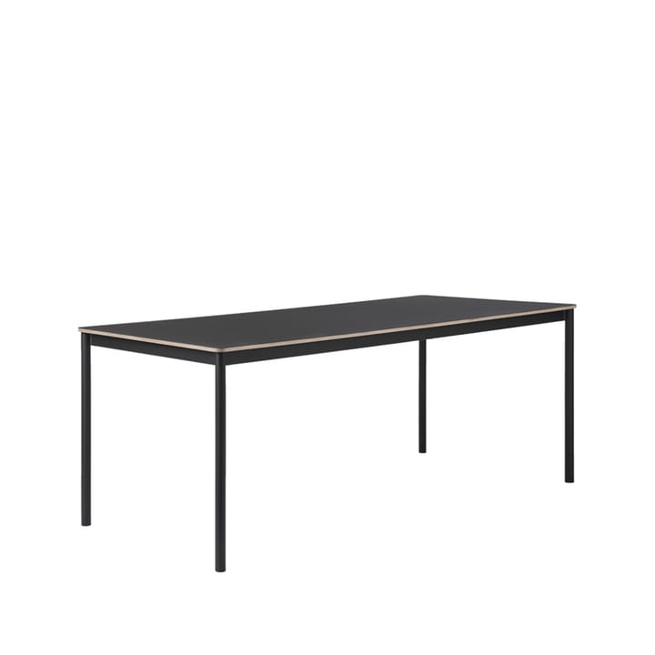 Base spisebord - black, plywoodkant, 190 x 85 cm - Muuto