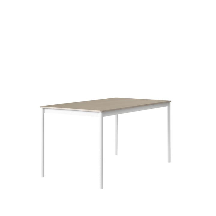 Base spisebord - oak, hvitt stativ, plywoodkant, 140 x 80 cm - Muuto