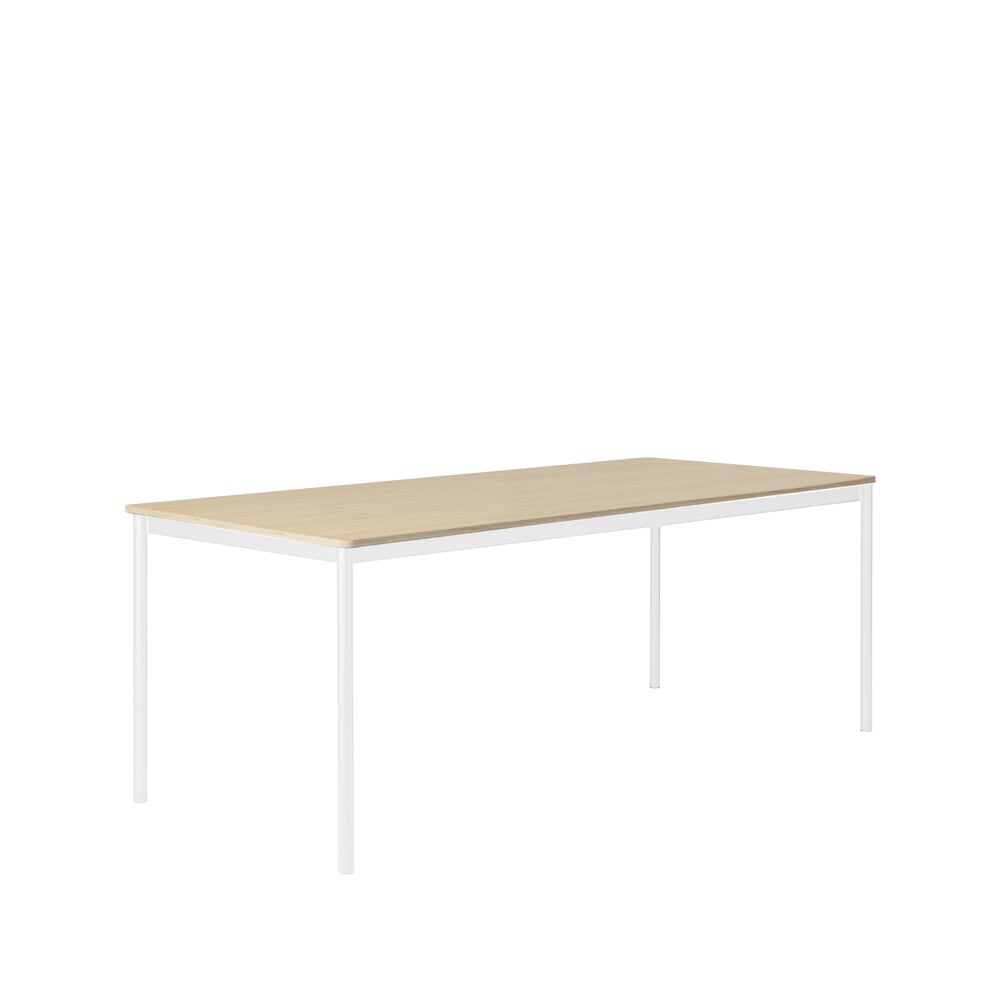 Bilde av Muuto Base spisebord oak hvitt stativ plywoodkant 190 x 85 cm