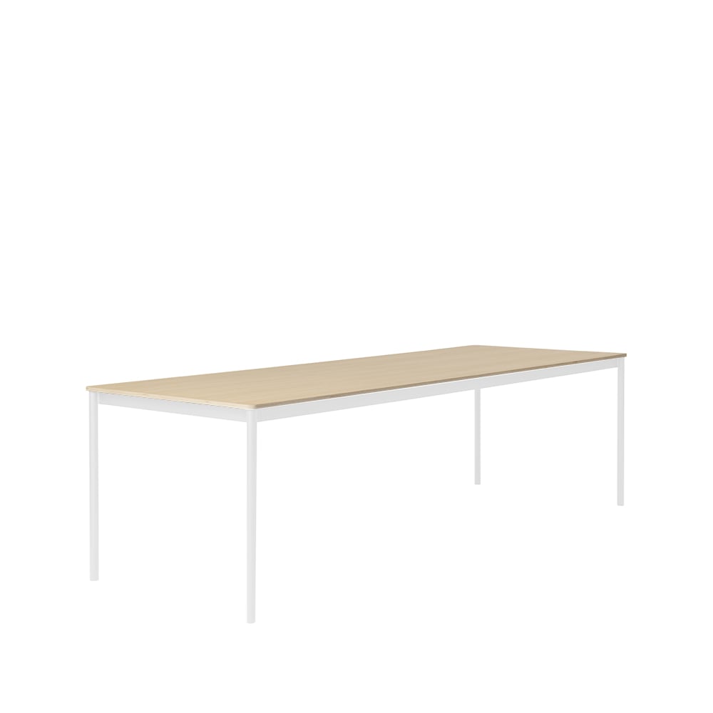 Bilde av Muuto Base spisebord oak hvitt stativ plywoodkant 250 x 90 cm