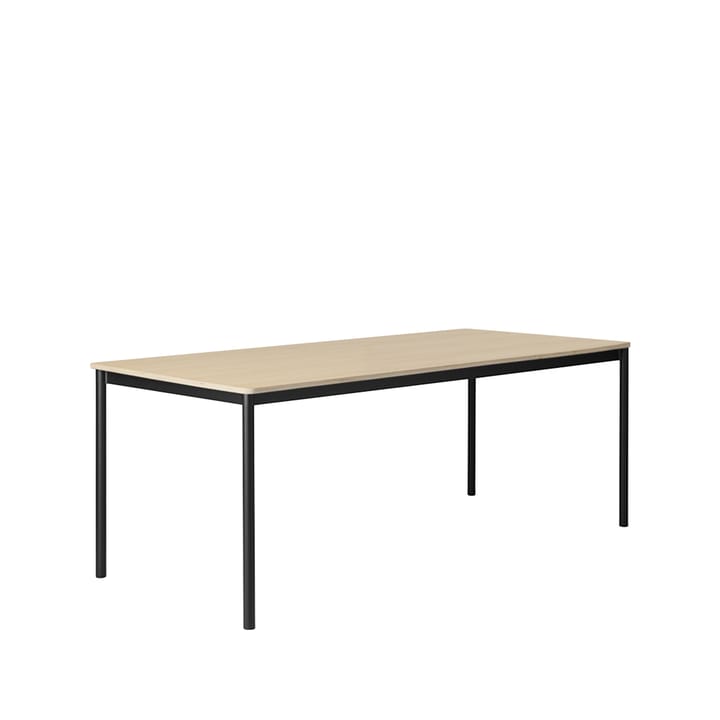 Base spisebord - oak, sort stativ, plywoodkant, 190 x 85 cm - Muuto
