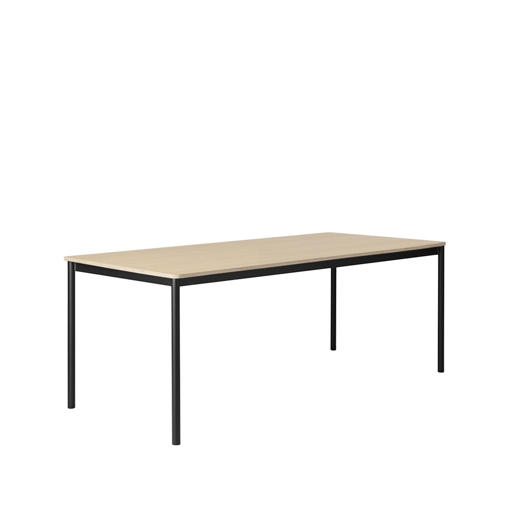 Bilde av Muuto Base spisebord oak sort stativ plywoodkant 190 x 85 cm