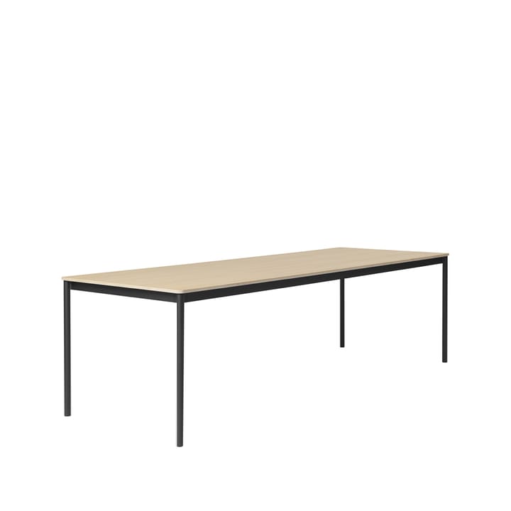 Base spisebord - oak, sort stativ, plywoodkant, 250 x 90 cm - Muuto