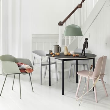 Base spisebord rundt Ø 110 cm - White laminate-Plywood-White - Muuto