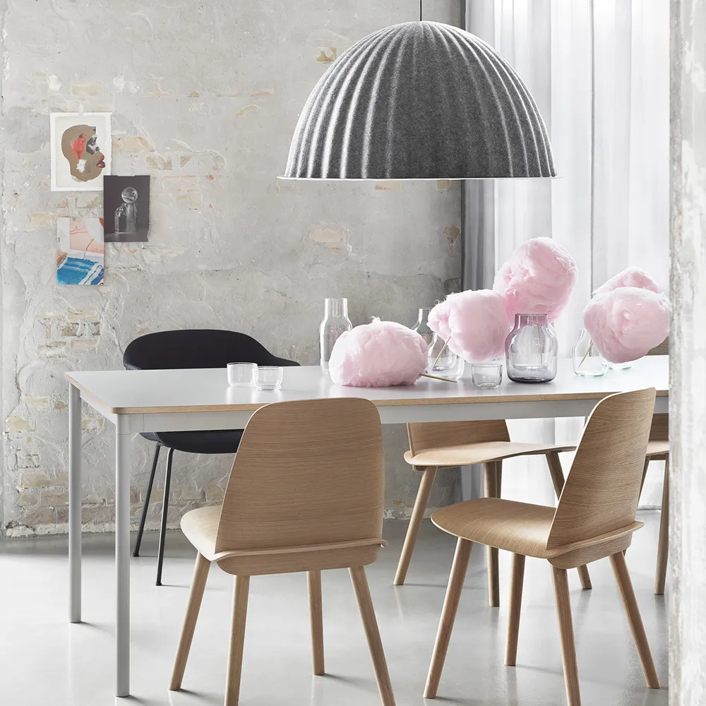 Base spisebord, white, abs kant, 140 x 80 cm Muuto