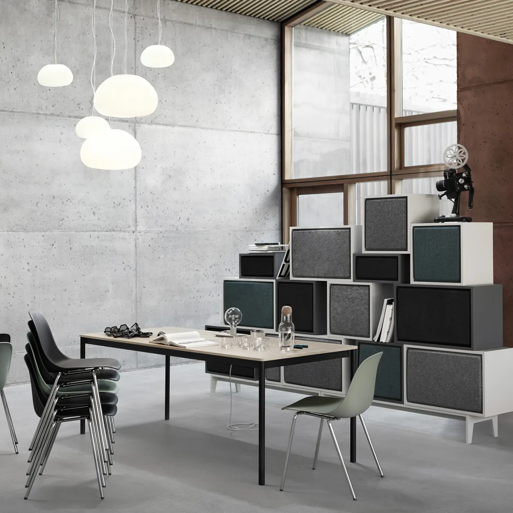 Base spisebord, white, abs kant, 140 x 80 cm Muuto