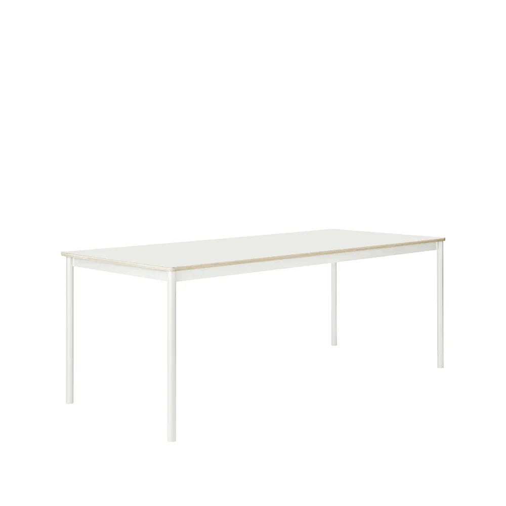 Base spisebord, white, plywoodkant, 190 x 85 cm Muuto