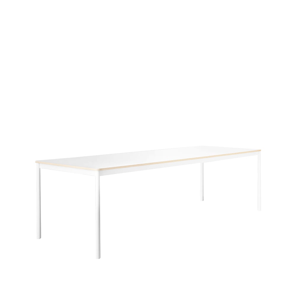Bilde av Muuto Base spisebord white plywoodkant 250 x 90 cm