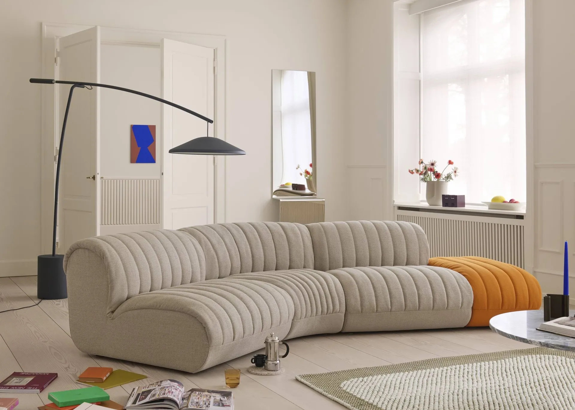 Coltre modulsofa, Konfigurasjon 1, turf-sand, 2-seter Muuto