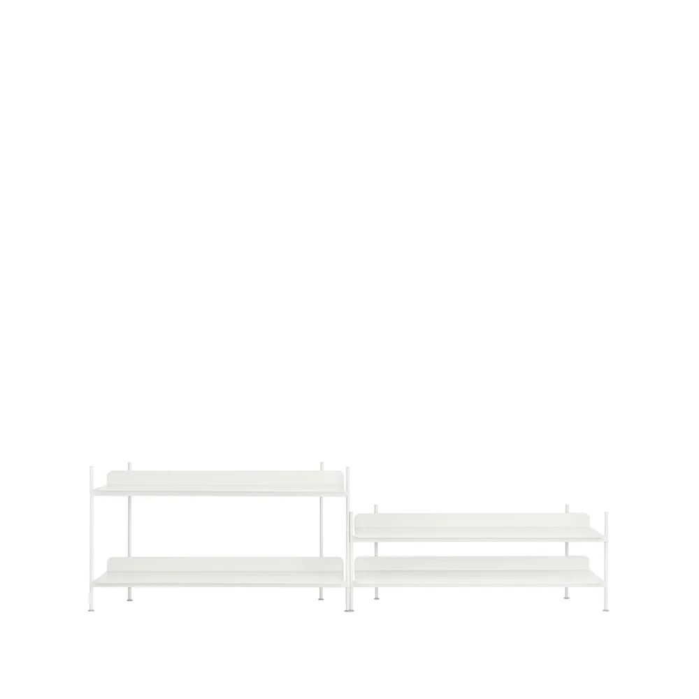 Compile configuration 5 hyllesystem, White  Muuto