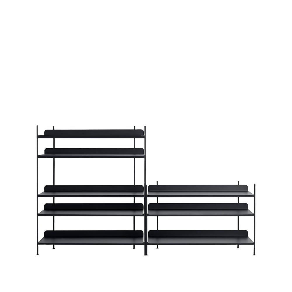 Muuto Compile configuration 7 hyllesystem Black | Skandinavisk Design | Hyller & Hyllesystem | Svart