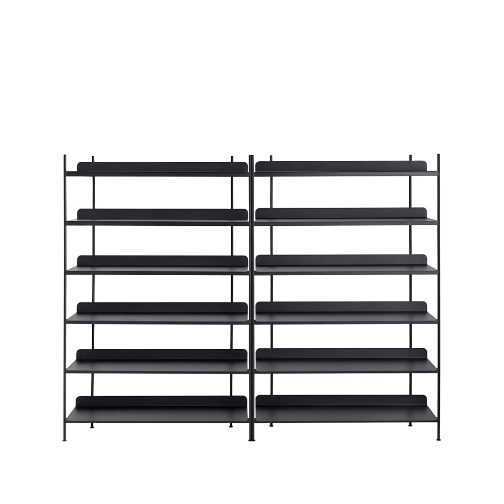 Muuto - Compile Shelving System/Configuration 8, Black - Hyller & Hyllesystem - Cecilie Manz - Svart - Metall