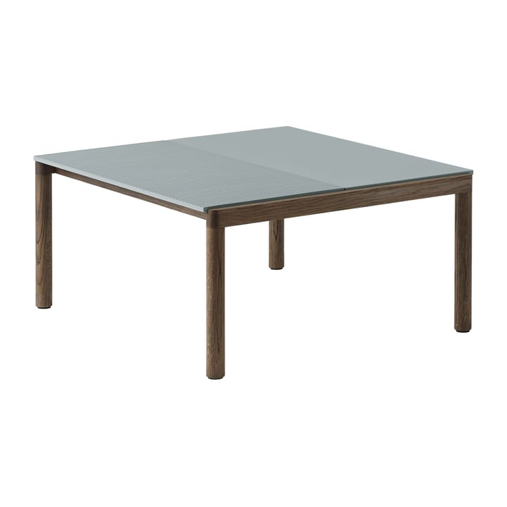 Couple 1 Plain-1 Wavy salongbord 80 x 84 x 40 cm - Pale blue-dark oiled oak - Muuto