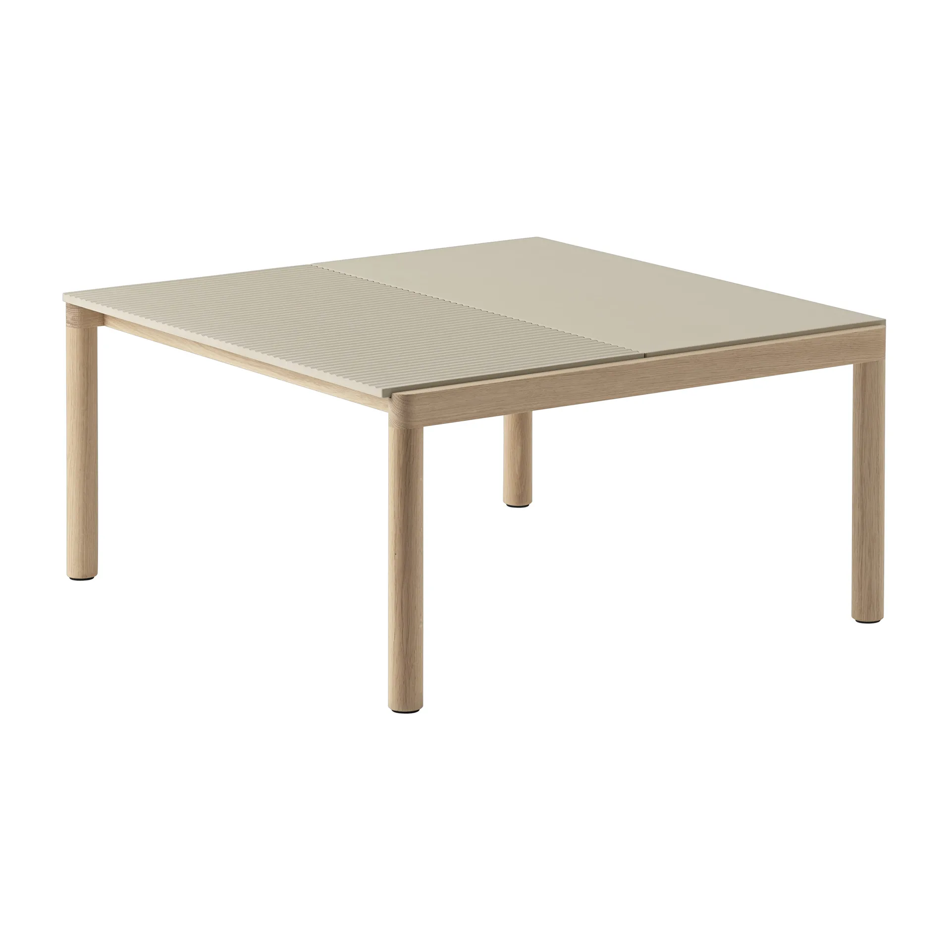 Couple 1 Plain-1 Wavy salongbord 80 x 84 x 40 cm, Sand-oak Muuto