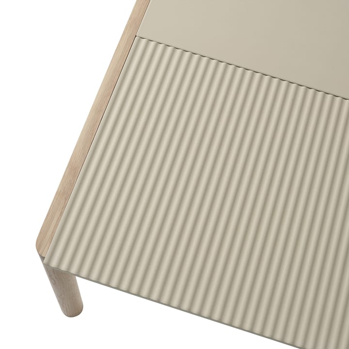 Couple 1 Plain-1 Wavy salongbord 80 x 84 x 40 cm, Sand-oak Muuto