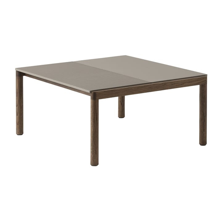 Couple 1 Plain-1 Wavy salongbord 80 x 84 x 40 cm - Taupe-dark oiled oak - Muuto