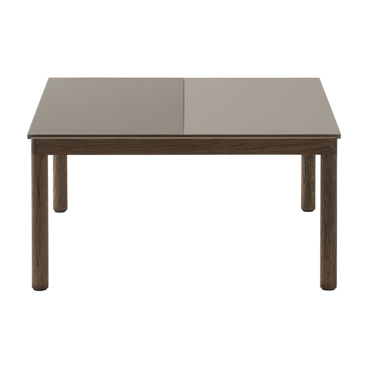 Couple 1 Plain-1 Wavy salongbord 80 x 84 x 40 cm, Taupe-dark oiled oak Muuto