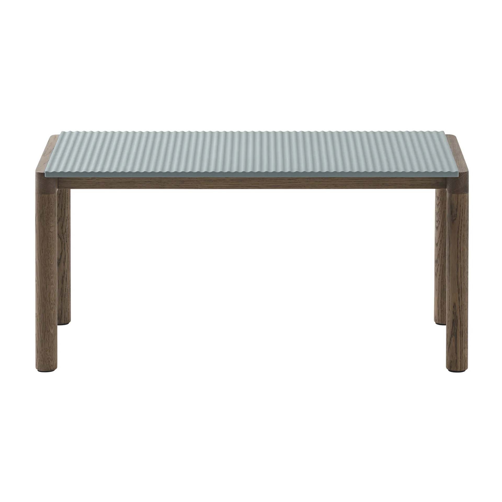 Couple 1 Wavy salongbord 40 x 84 x 40 cm, Pale blue-dark oiled oak Muuto