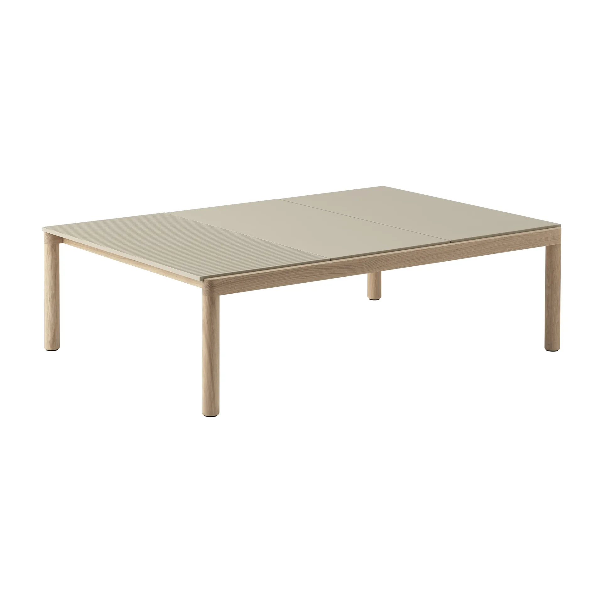 Couple 2 Plain-1 Wavy salongbord 120 x 84 x 35 cm, Sand-oak Muuto