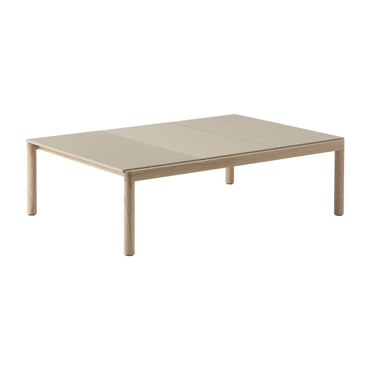 Bilde av Muuto Couple 2 Plain-1 Wavy salongbord 120 x 84 x 35 cm Sand-oak