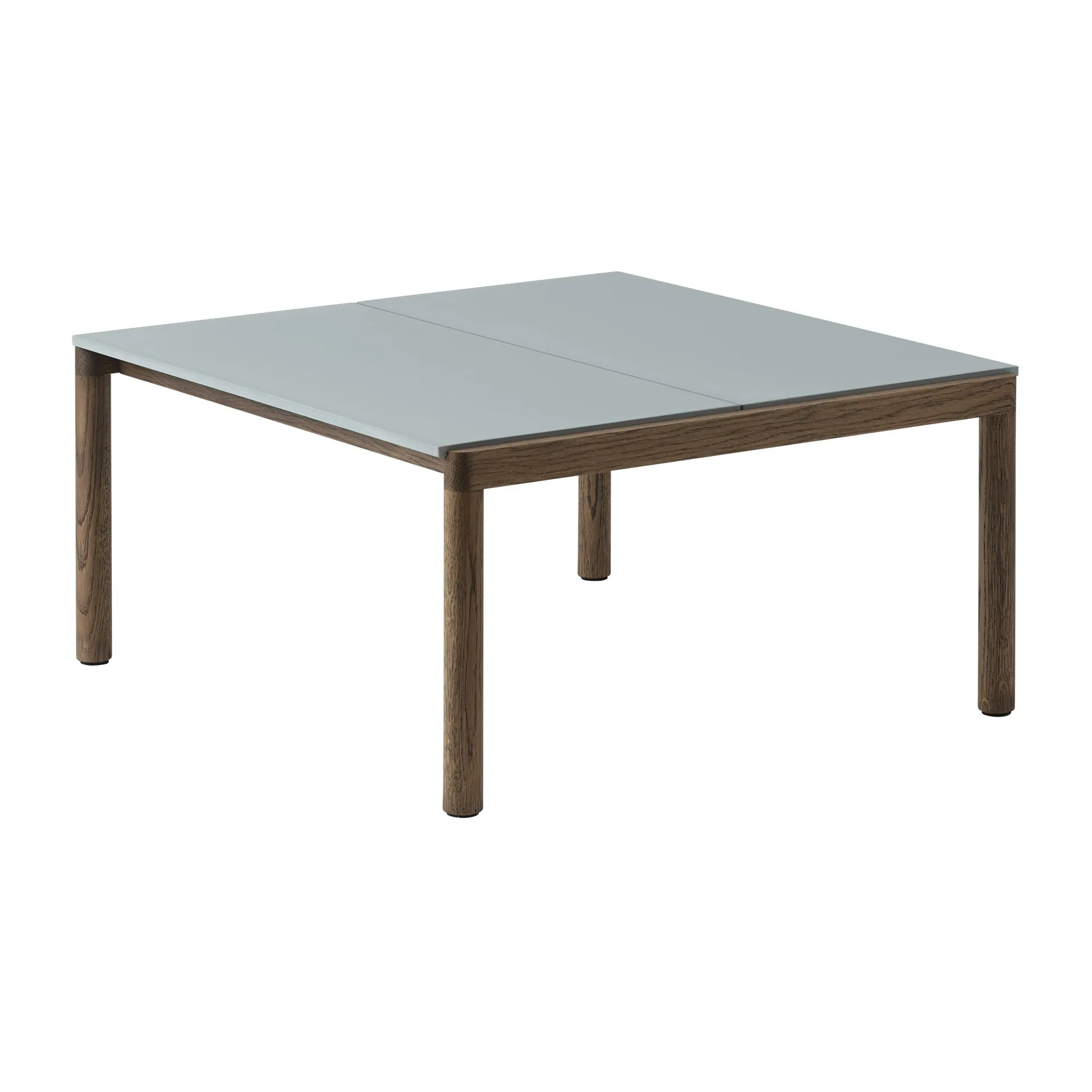 Couple 2 Plain salongbord 80 x 84 x 40 cm, Pale blue-dark oiled oak Muuto