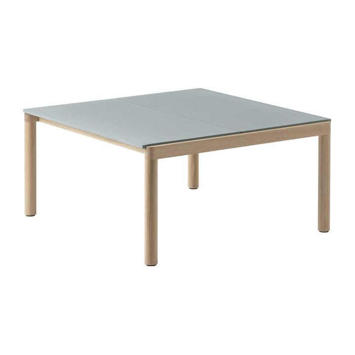 Couple 2 Plain salongbord 80 x 84 x 40 cm - Pale blue-oak - Muuto