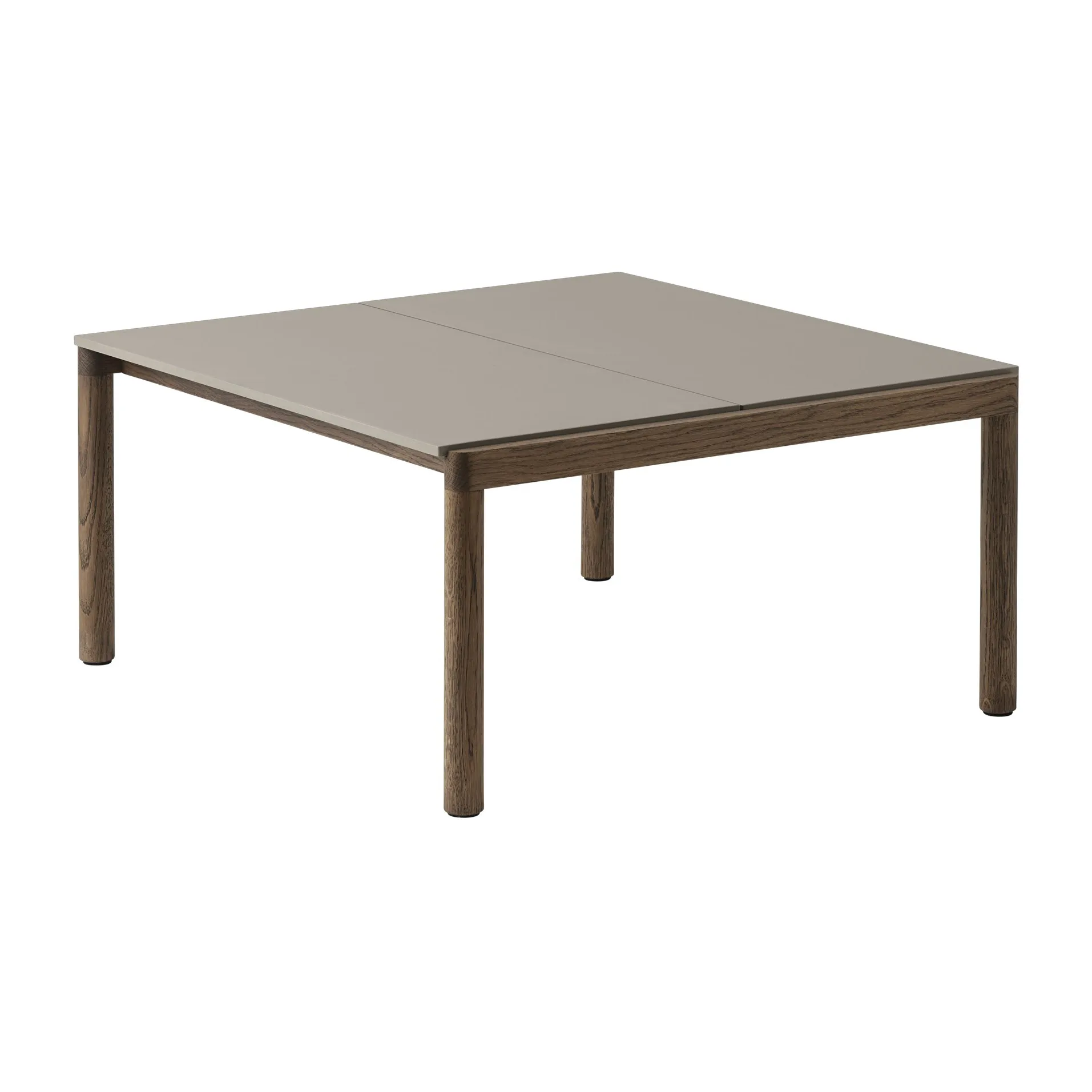 Couple 2 Plain salongbord 80 x 84 x 40 cm, Taupe-dark oiled oak Muuto