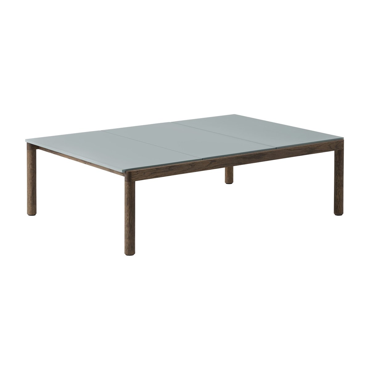 Bilde av Muuto Couple 3 Plain salongbord 120 x 84 x 35 cm Pale blue-dark oiled oak
