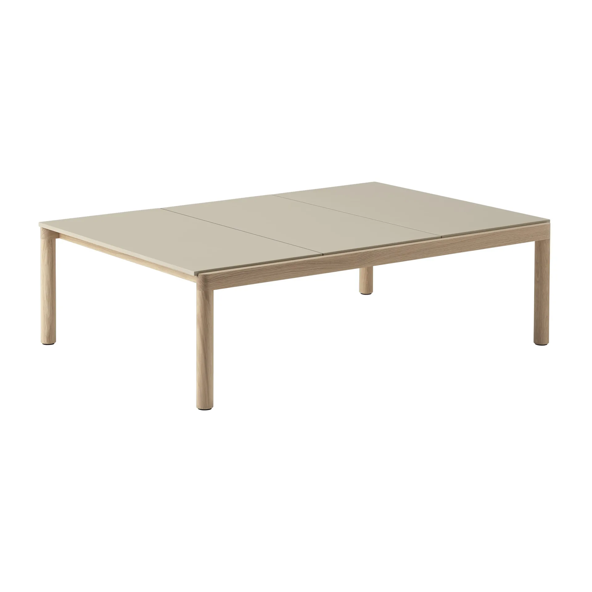 Couple 3 Plain salongbord 120 x 84 x 35 cm, Sand-oak Muuto