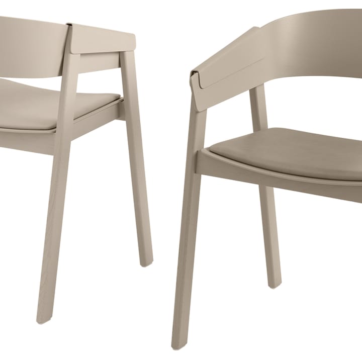 Cover karmstol trukket sete, Refine leather cognac-Oak Muuto