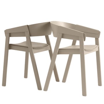 Cover karmstol trukket sete - Refine leather cognac-Oak - Muuto