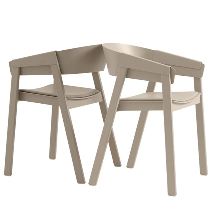 Cover karmstol trukket sete, Refine leather cognac-Oak Muuto