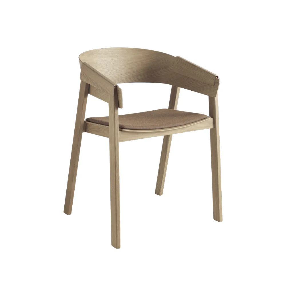 Cover karmstol trukket sete, Remix 252-oak Muuto