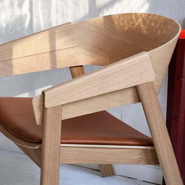 Cover lounge chair leather - Cognac-eik - Muuto