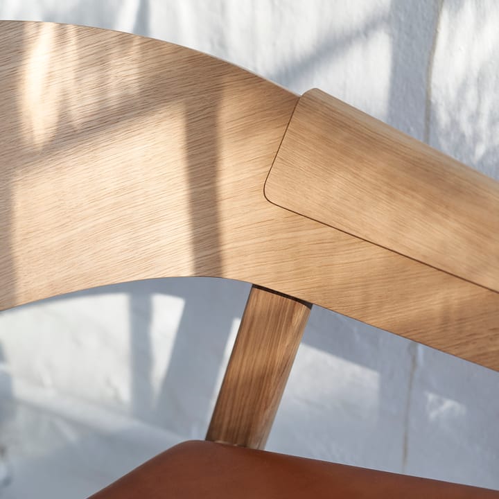 Cover lounge chair leather, Cognac-eik Muuto