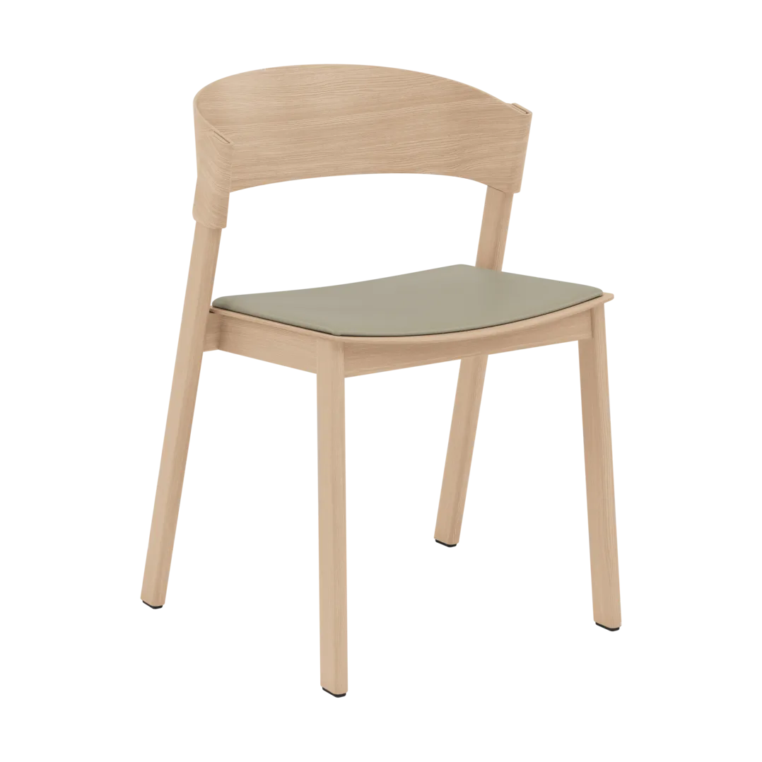 Cover Side Chair leather, Stein-eik Muuto