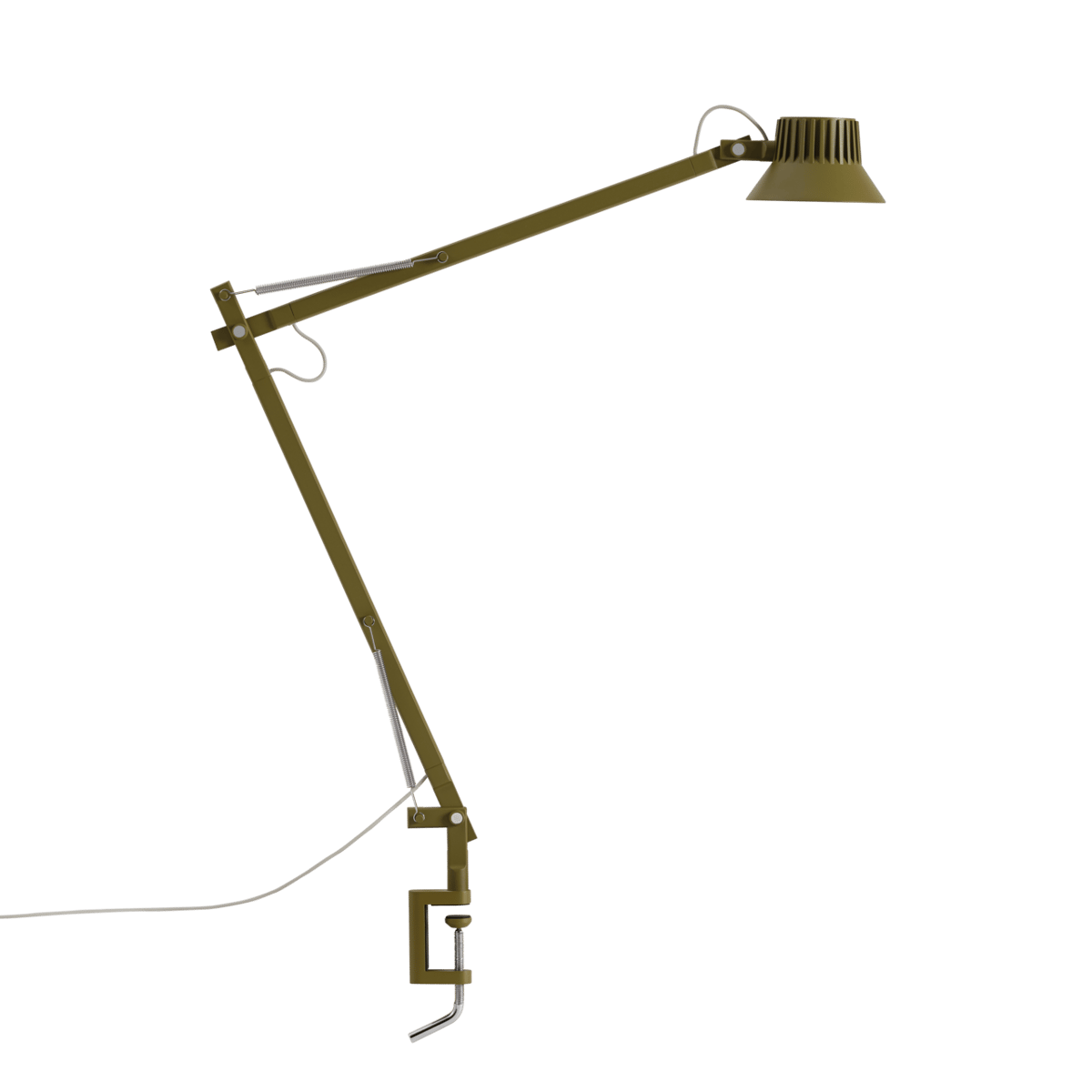 Bilde av Muuto Dedicate L2 bordlampe med klemme Brown Green