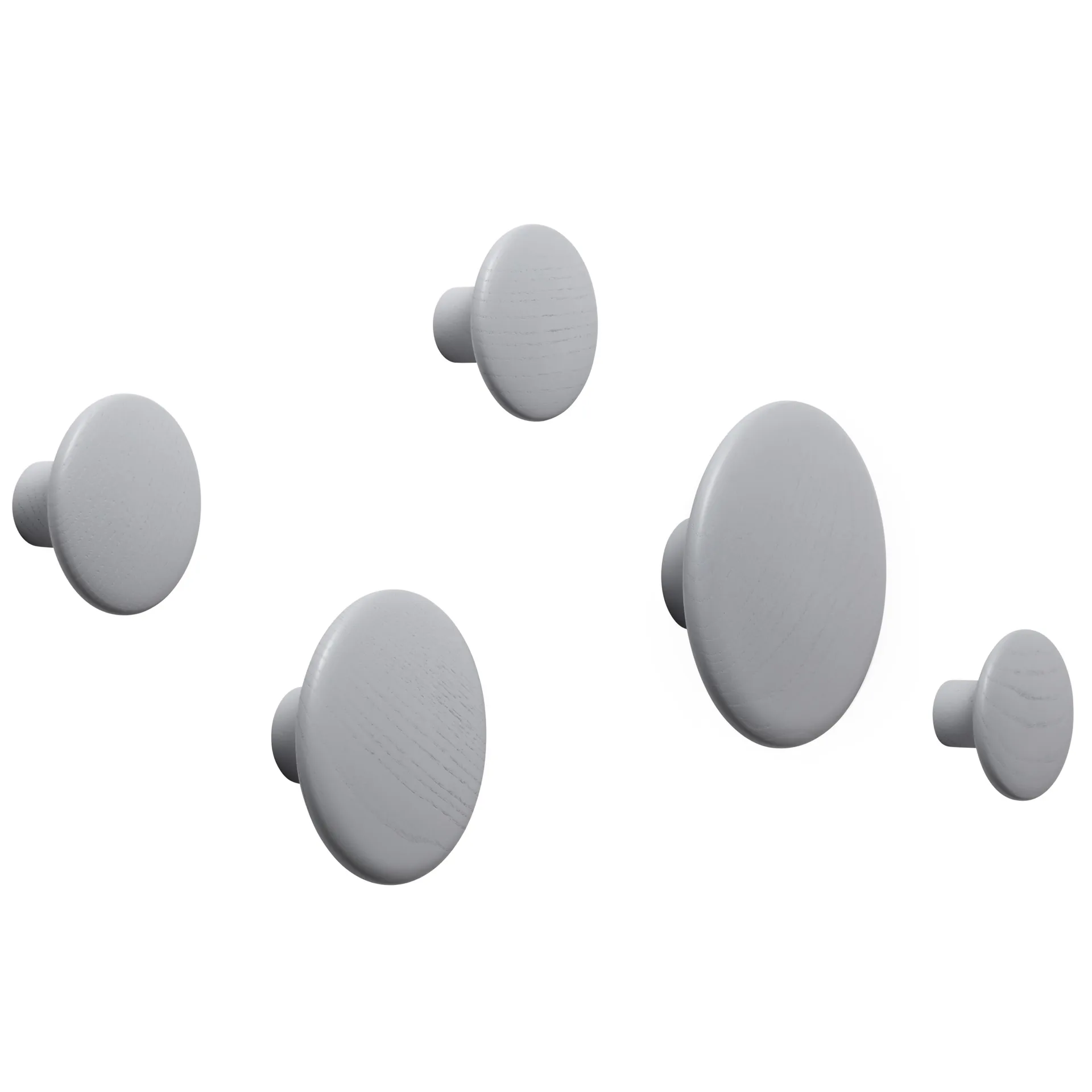 Dots klesknagg grå 1-pack, Ø9 cm Muuto
