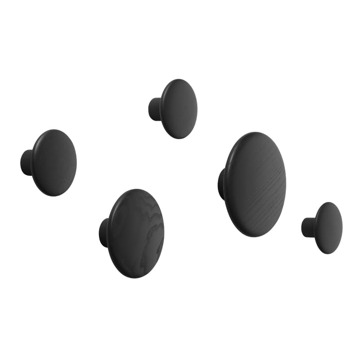 Dots klesknagger 5 stk - svartlasert ask - Muuto