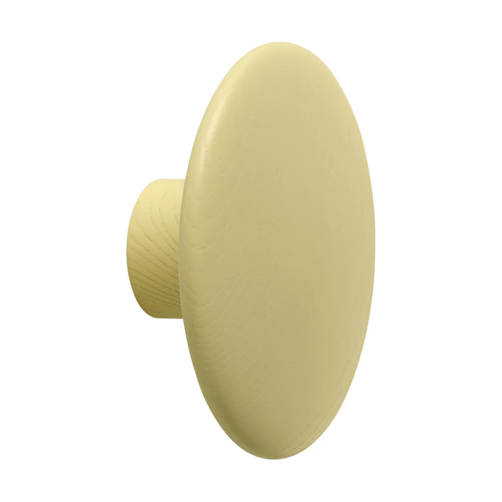 Dots Wood knagg, Yellow-beige, Ø9 cm Muuto