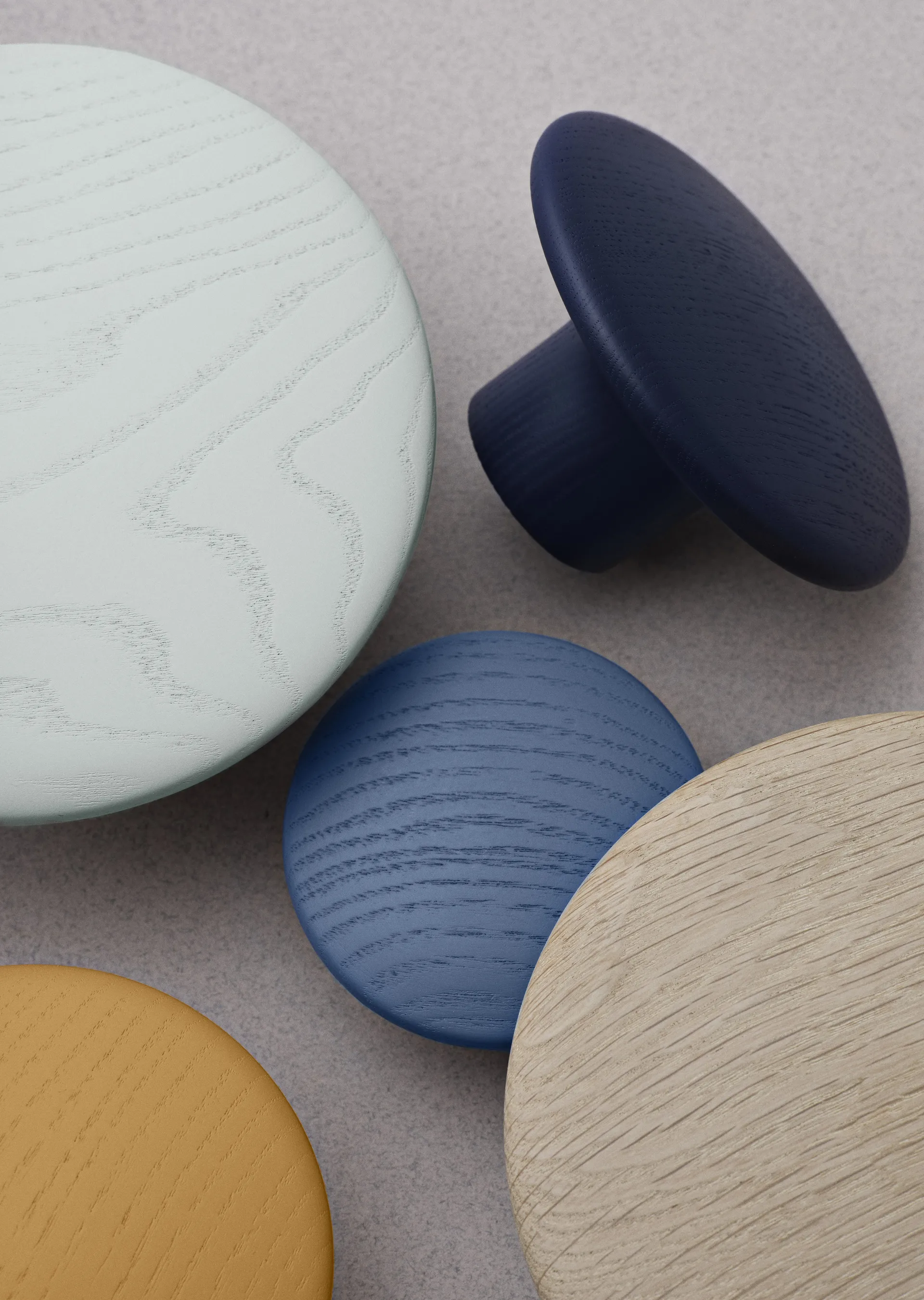 Dots wood krok sage green, Ø 6,5 cm Muuto