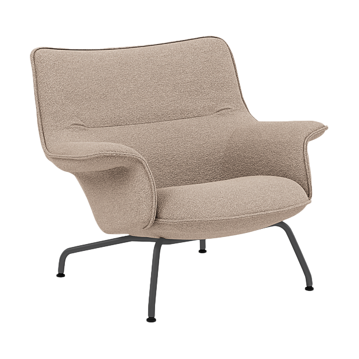 Muuto Doze lenestol lav Hearth 6 Anthracite/black | Skandinavisk Design | Lenestoler & Fotskamler | Grå