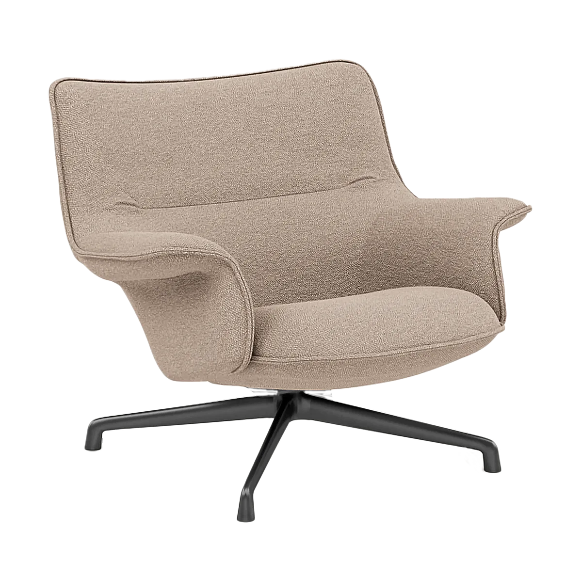 Doze lenestol lav swivel base, Hearth 6 Anthracite/black Muuto