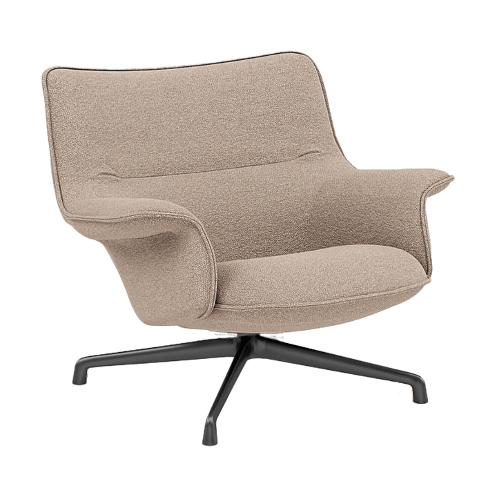 Doze lenestol lav swivel base - Hearth 6 Anthracite/black - Muuto