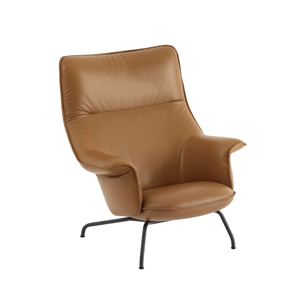 Muuto Doze lenestol Refine leather cognac-Black