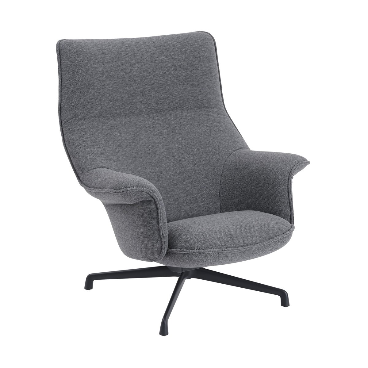 Muuto Doze lenestol swivel base Ocean 80-anthracite black