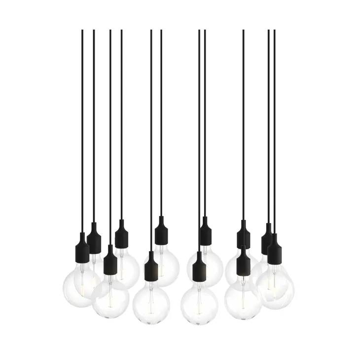 E27 Pendant Cluster 12 pendel lampa - Black - Muuto