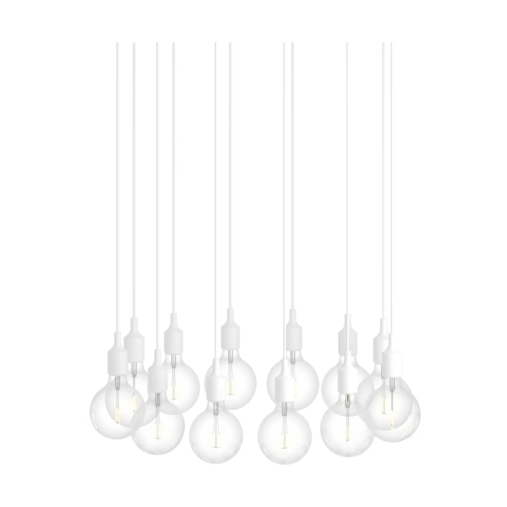 E27 Pendant Cluster 12 pendel lampa, Hvit Muuto