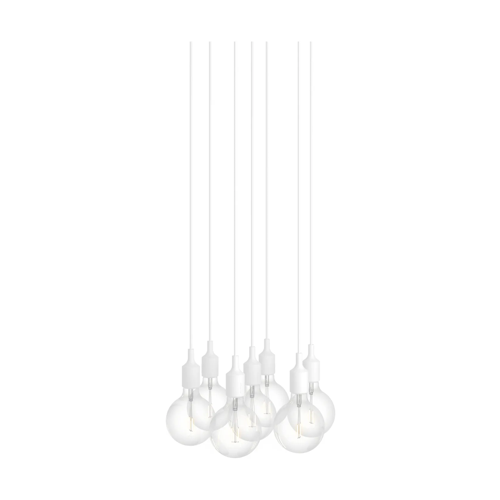 E27 Pendant Cluster 7 pendel lampe, Hvit Muuto
