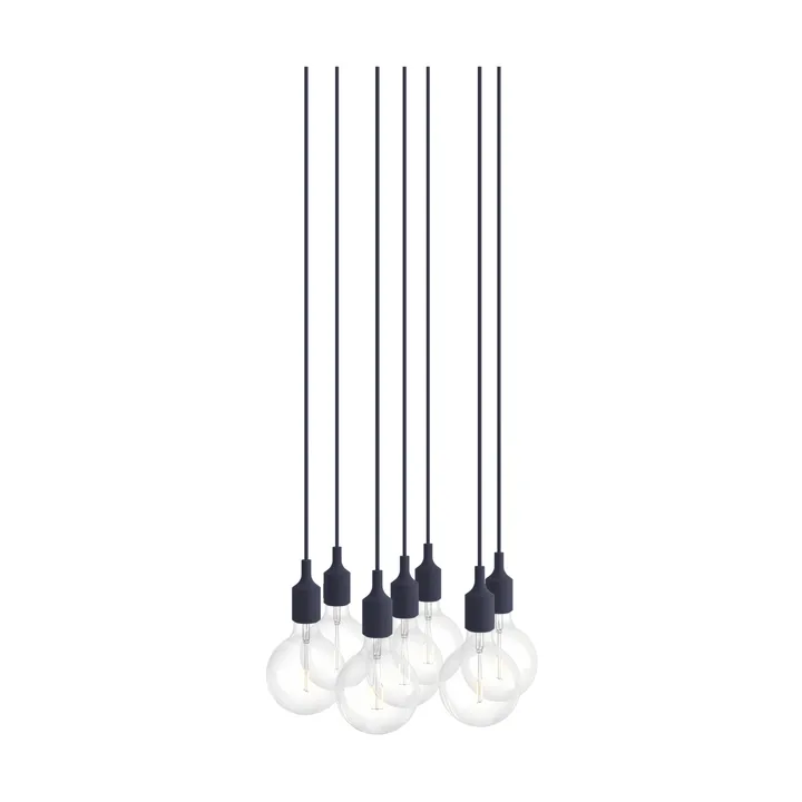 E27 Pendant Cluster 7 pendel lampe - Midnight blue - Muuto